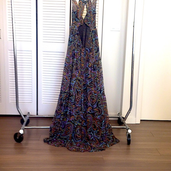 🌹Pretty, Never Worn, MODA International, Lined, Maxi Chiffon Dress, size 14 - Picture 4 of 9